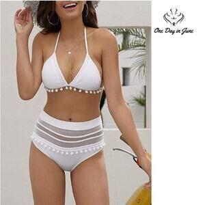 Bdcoco High Waist Tassel Bikini